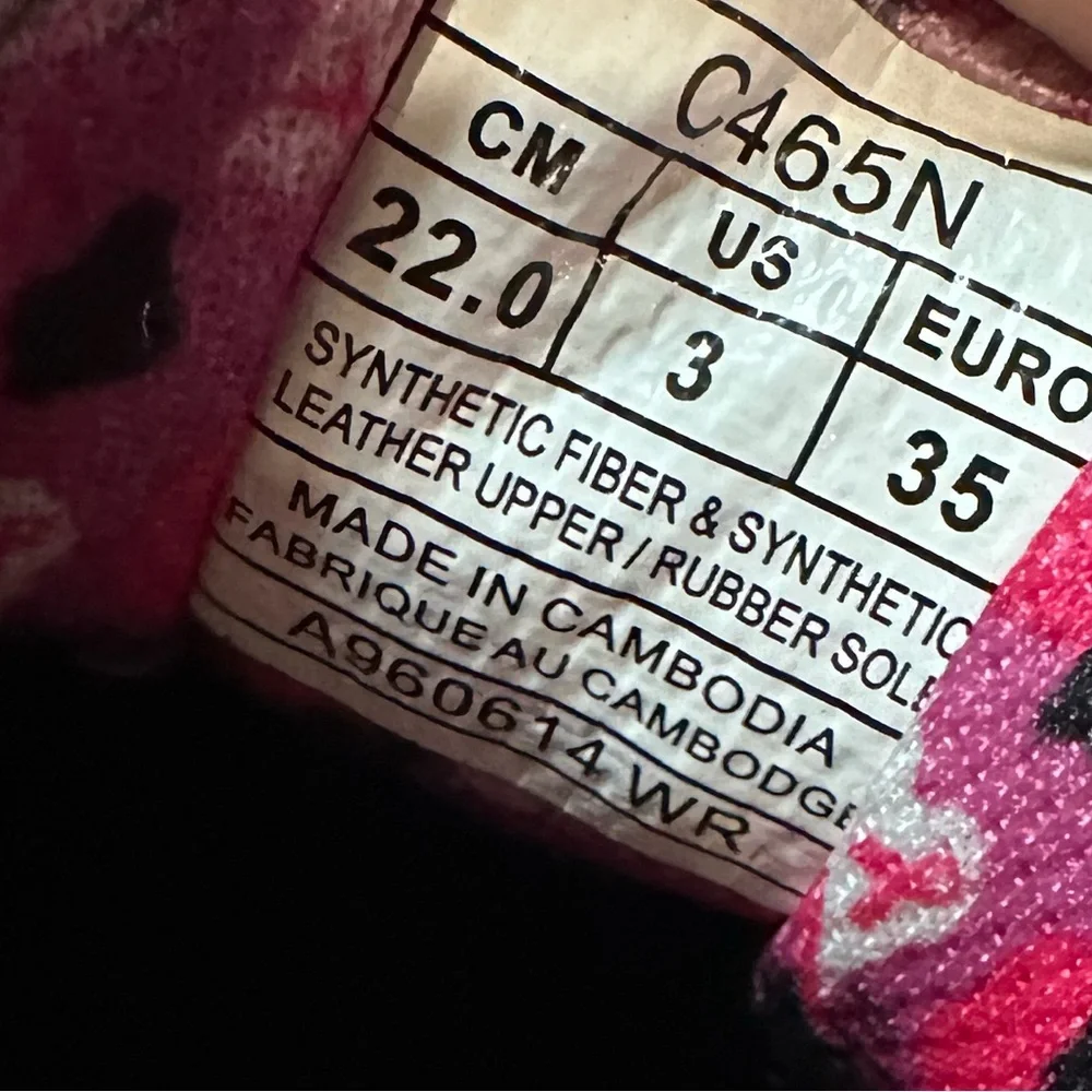 ASICS Kids' Black and Pink Sneakers